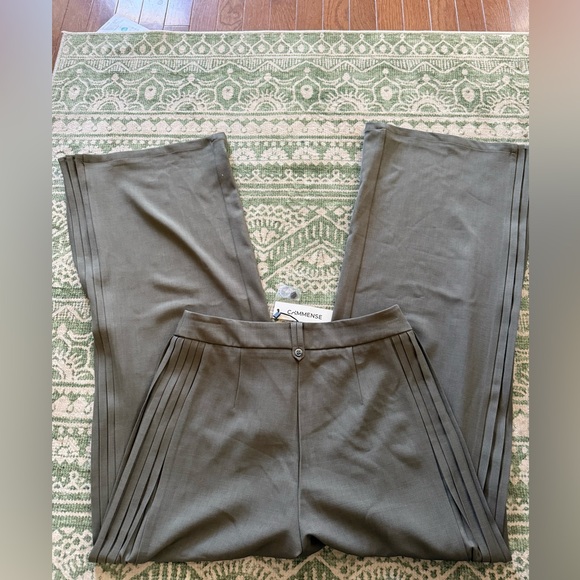 Commense olive Green Wide Leg Pants
Side Pleated High Waisted Trousers Medium - Picture 7 of 8